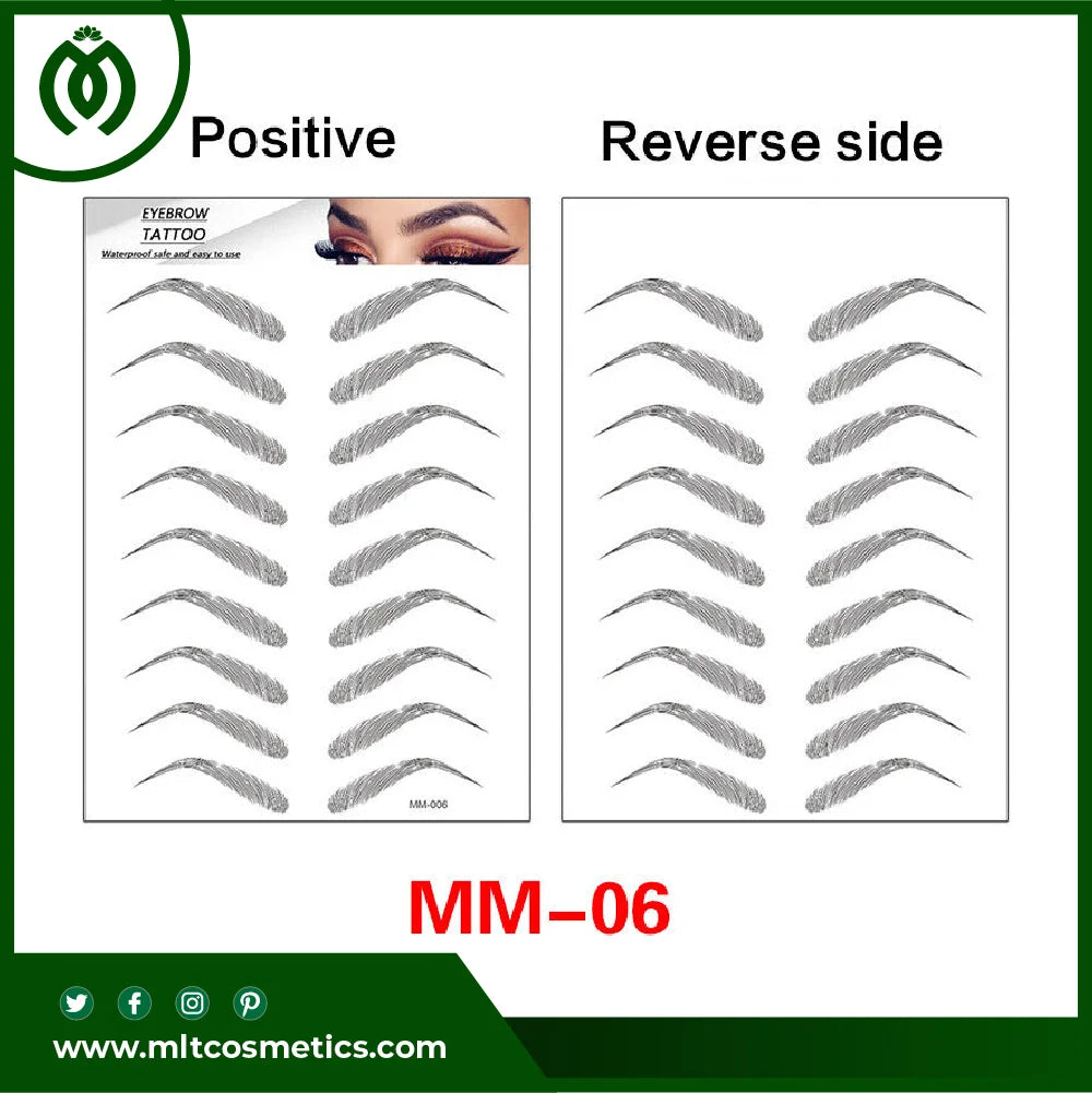 Hair-like Eyebrows Makeup Waterproof Lasting Eyebrow Tattoo Sticker MM