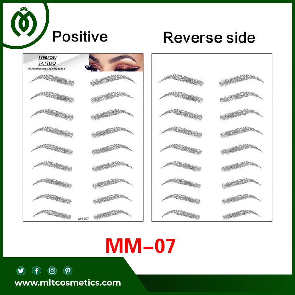 Hair-like Eyebrows Makeup Waterproof Lasting Eyebrow Tattoo Sticker MM