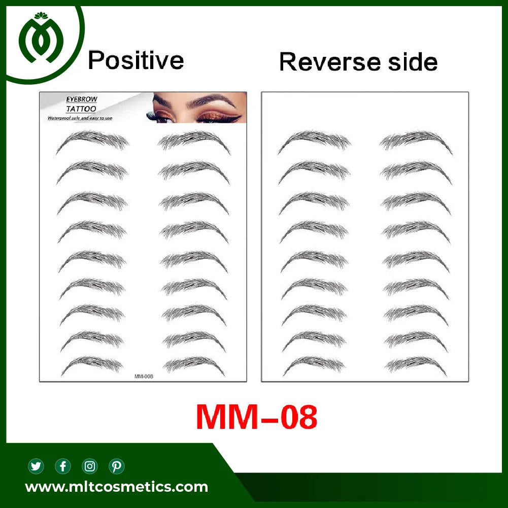 Hair-like Eyebrows Makeup Waterproof Lasting Eyebrow Tattoo Sticker MM