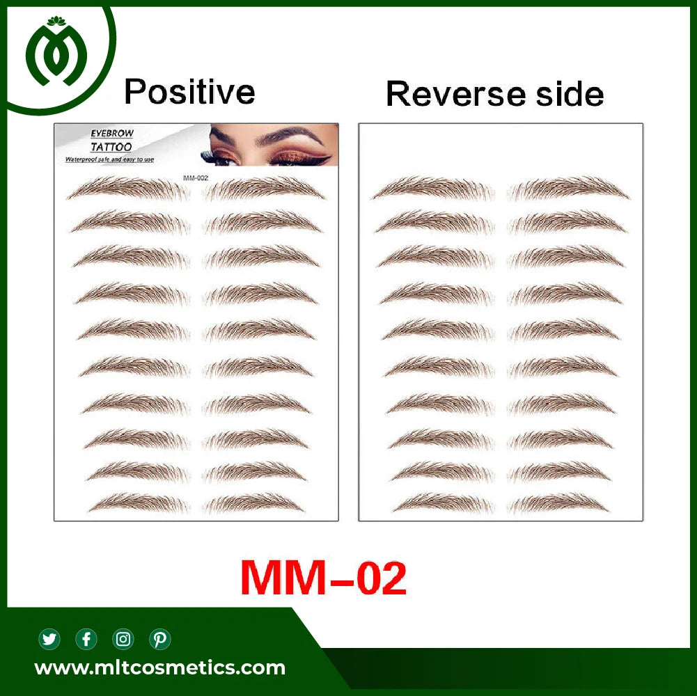 Hair-like Eyebrows Makeup Waterproof Lasting Eyebrow Tattoo Sticker MM