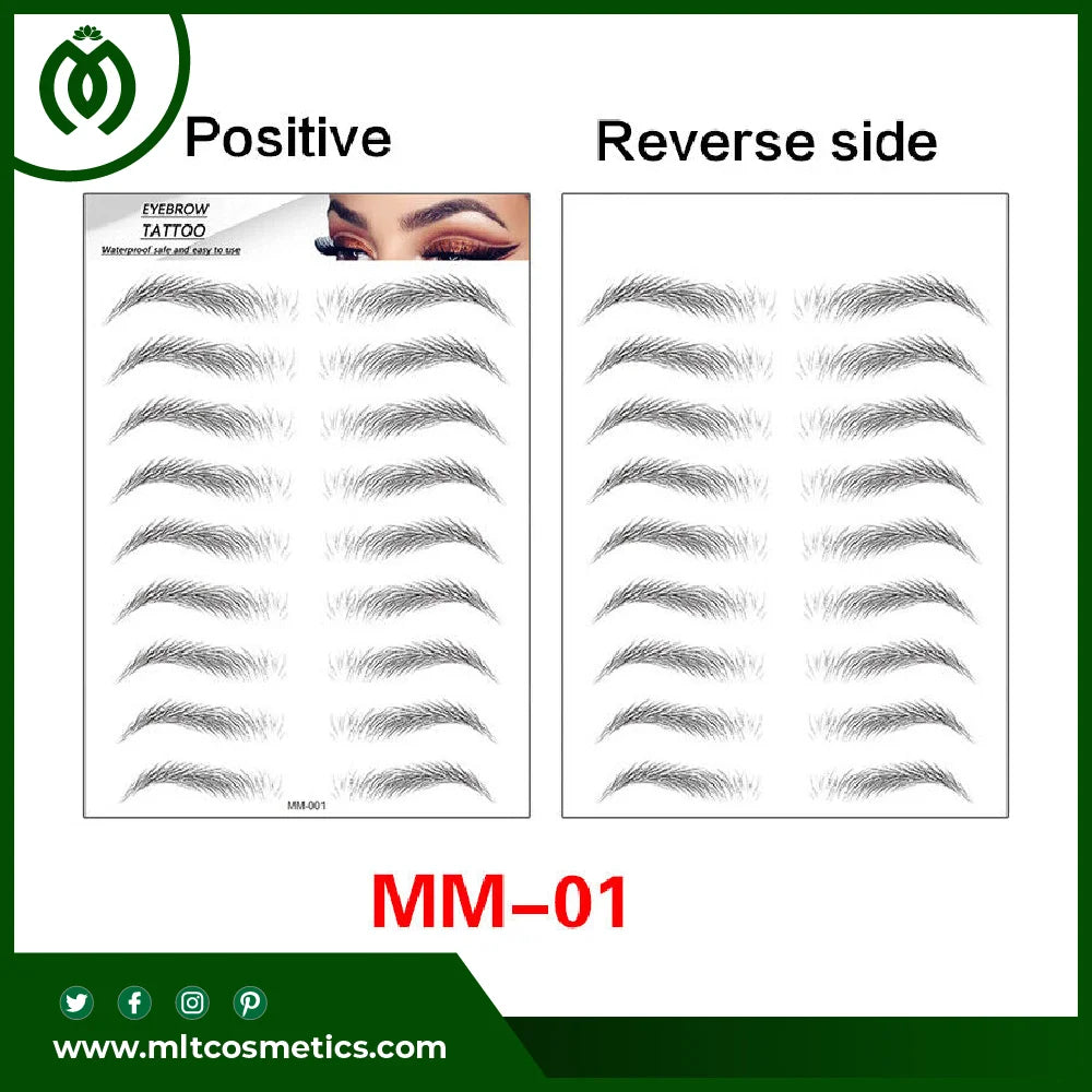 Hair-like Eyebrows Makeup Waterproof Lasting Eyebrow Tattoo Sticker MM