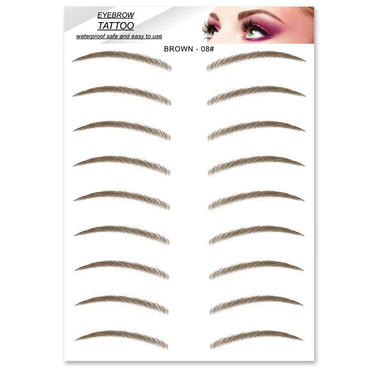 3D Hair-like Eyebrows - Waterproof Eyebrow Tattoo Sticker (Brown)