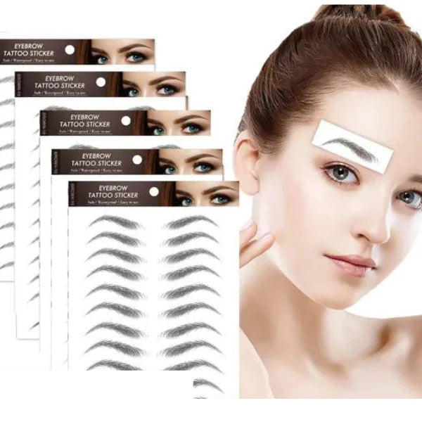 4 D Hair-like Eyebrows Makeup Waterproof Lasting Eyebrow Tattoo Sticker ZE