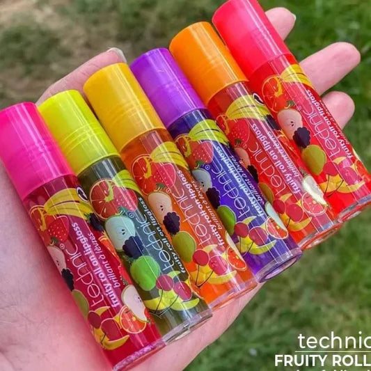 6 X Technic Fruity Roll On colourful lip gloss