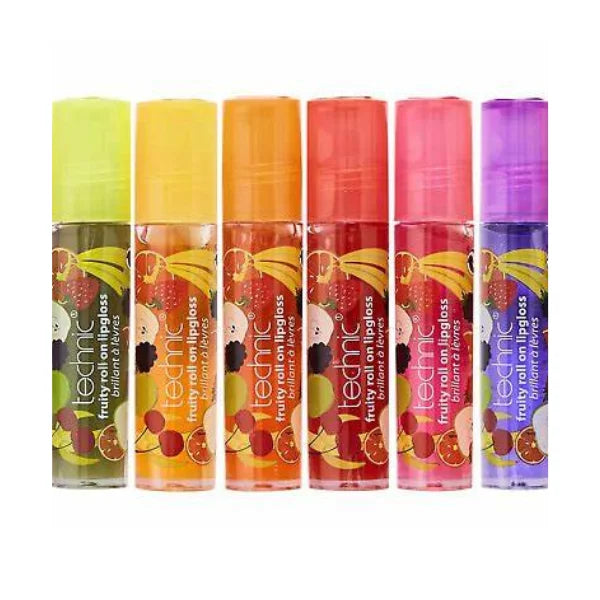 6 X Technic Fruity Roll On colourful lip gloss