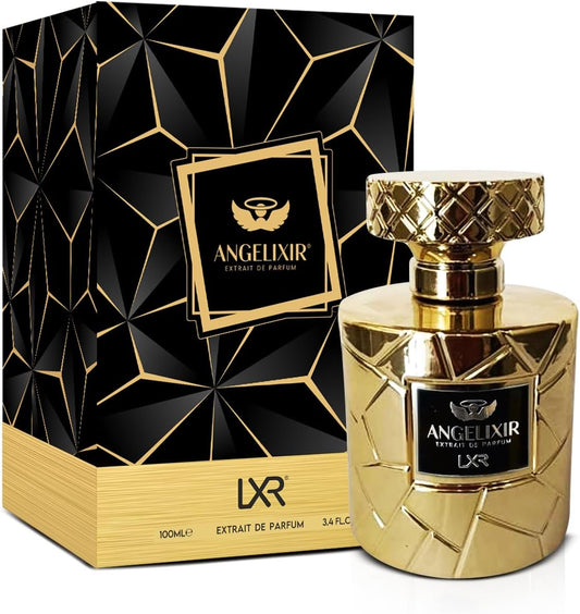 Angelixir Perfume/Extrait De Parfum by LXR Perfumes | Luxurious Oriental-Spicy Unisex Fragrance | Golden Crystal Bottle | 100ml