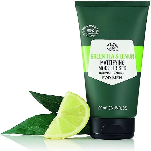 The Body Shop Green Tea I Lemon Mattifying Moisturiser For Men 100ml I green tea and lemon mattifying moisturiser