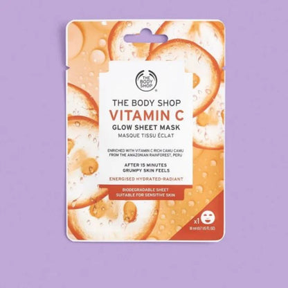 The body shop vitamin c glow sheet mask I body shop vitamin c