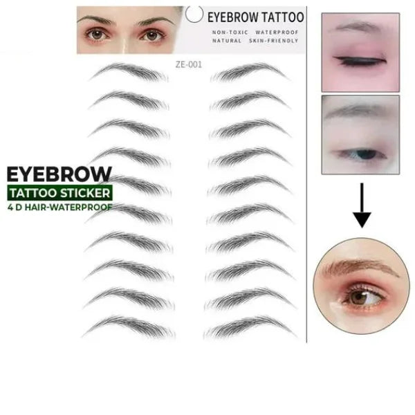 4D Hair-like Eyebrows Waterproof Eyebrow Tattoo Sticker