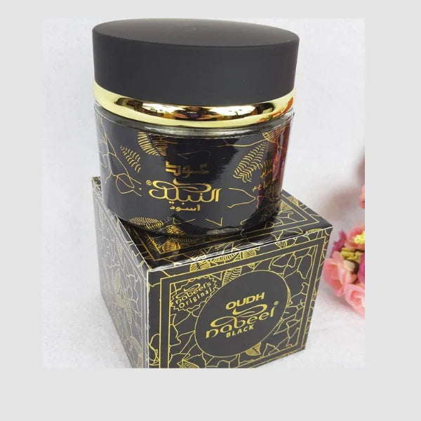 Oudh Nabeel Black Bakhoor Incense Burn Home Fragrance 60g