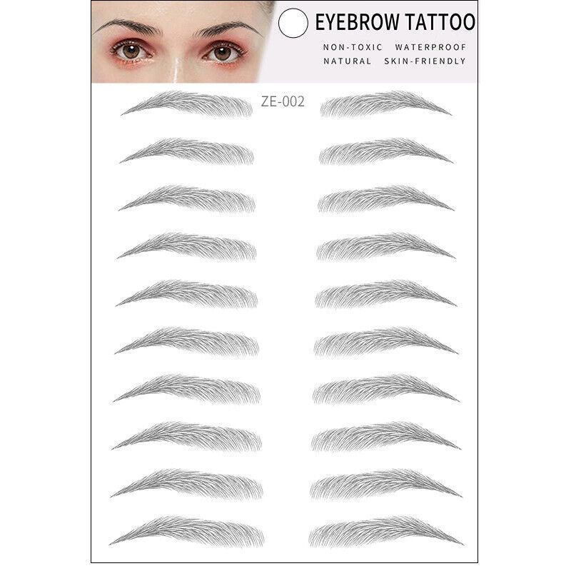 4 D Hair-like Eyebrows Makeup Waterproof Lasting Eyebrow Tattoo Sticker ZE