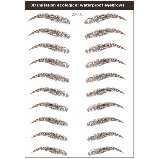 3D Hair-like Eyebrows Tattoo Sticker