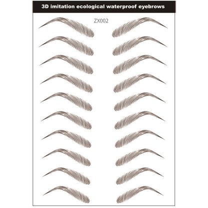 3D Hair-like Eyebrows Tattoo Sticker ZX - Lasting Waterproof Makeup