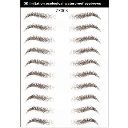 3D Hair-like Eyebrows Tattoo Sticker ZX - Lasting Waterproof Makeup