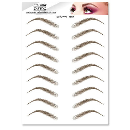 3D Hair-like Eyebrows - Waterproof Eyebrow Tattoo Sticker (Brown)