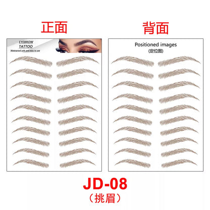 Hair-like Eyebrows Makeup Waterproof Lasting Eyebrow Tattoo Sticker JD style