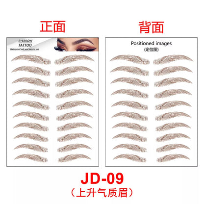 Hair-like Eyebrows Makeup Waterproof Lasting Eyebrow Tattoo Sticker JD style