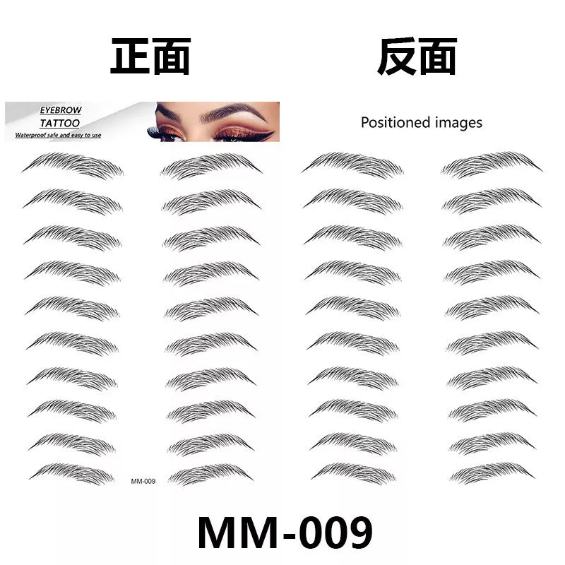 Hair-like Eyebrows Makeup Waterproof Lasting Eyebrow Tattoo Sticker MM