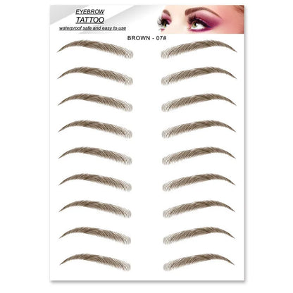 3D Hair-like Eyebrows - Waterproof Eyebrow Tattoo Sticker (Brown)